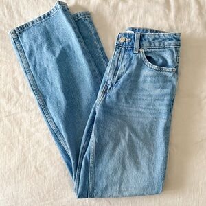 ZARA High-Rise Straight Leg Jeans